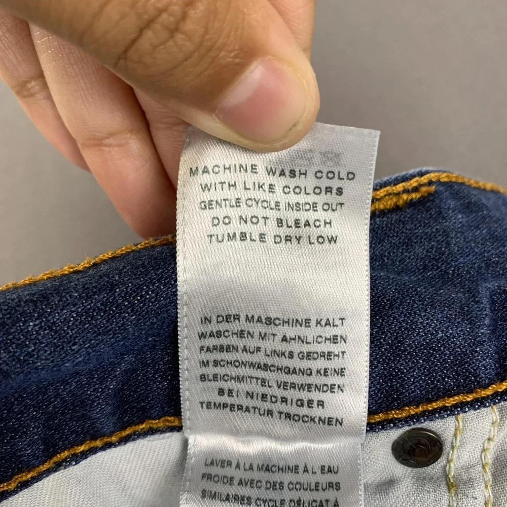 True Religion Ricky Jeans Mens 40x34‎ Blue Relaxed Straight Leg Denim Made USA
